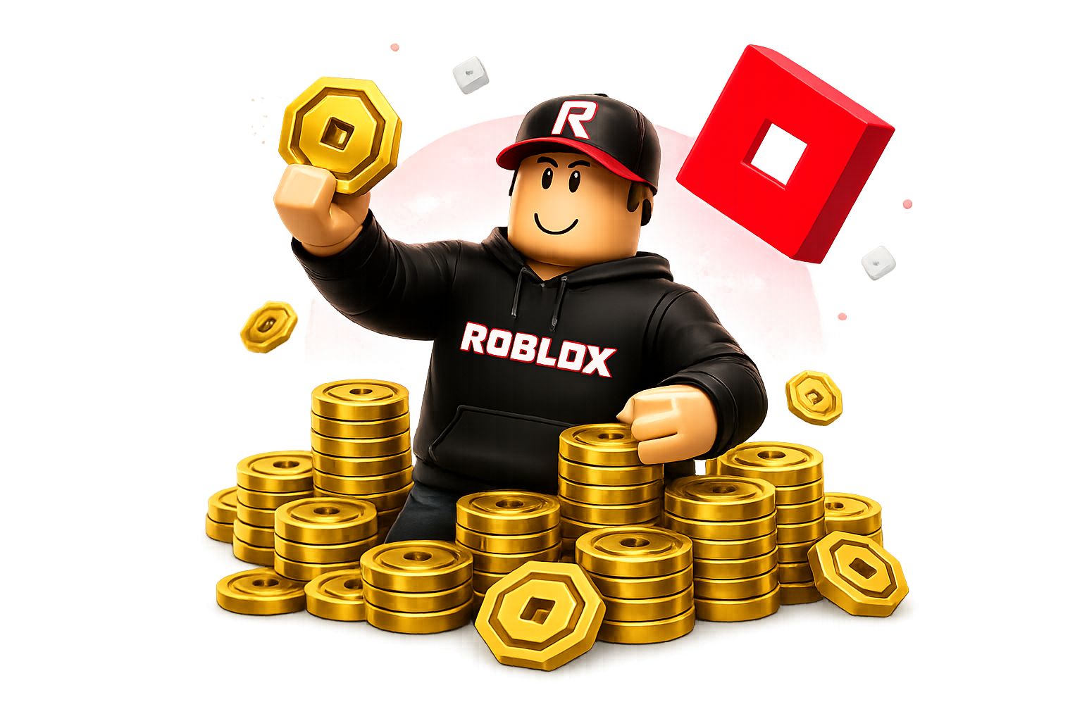 Персонаж Roblox с робуксами